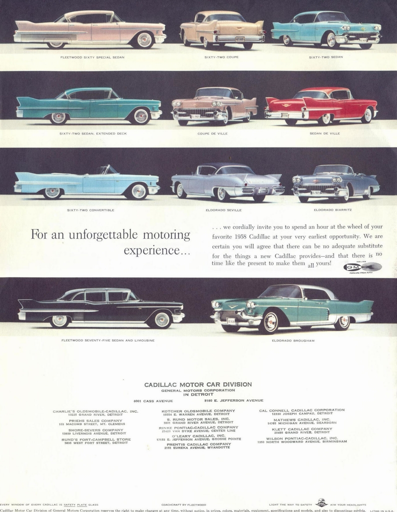 1958 Cadillac Detroit Handout Page 2